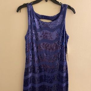 As You Wish Classy Royal Blue cocktail dress with open back New
